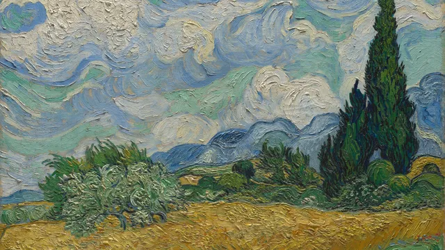 Wheat Field with Cypresses by Vincent van Gogh