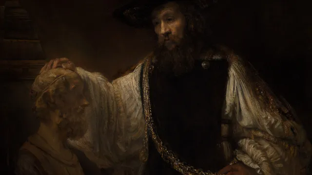 Aristotle with a Bust of Homer by Rembrandt