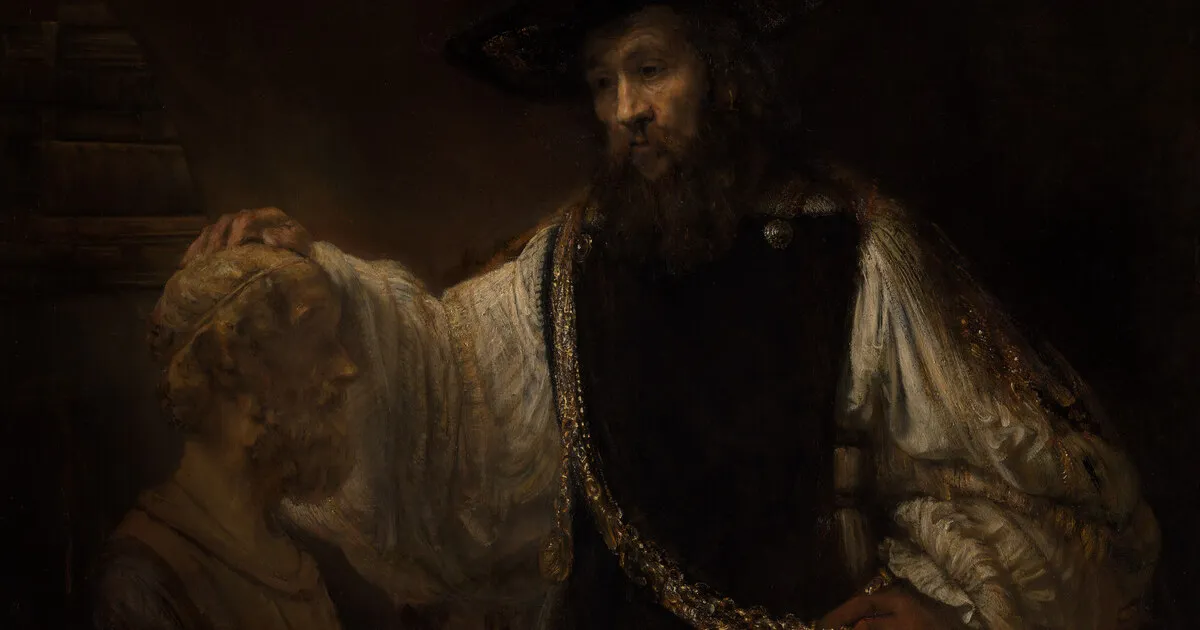 Aristotle with a Bust of Homer by Rembrandt
